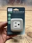 Philips 3-OUTLET Grounded Cube Tap With Surge Protection Gray. Fixed Price $13.87.