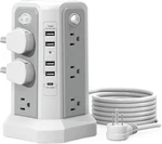 Surge Protector Power Strip Tower With PD18W Usb PORT,10FT Extension Cord. Fixed Price $31.89.
