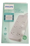 Philips 6-OUTLET Surge Protector Home Power, 8FT Braided White Cord. Fixed Price $21.95.