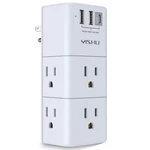 Usb Multi Plug Outlet Extender - Yishu Surge Protector With Rotating White. Fixed Price $14.04.