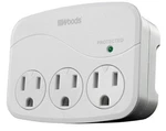 Woods 41034 Surge Protector With Power, 3-OUTLET 1000J Of Outlets, White. Fixed Price $15.34.