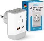Ceptics Germany France Travel Plug Adapter, Qc 3.0 & Pd, Safe Dual Usb-c. Fixed Price $19.95.