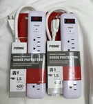 2X New Prime PB802013 White 6-OUTLET Surge Protector 400 Joules, 1.5' Power Cord. Fixed Price $16.99.