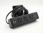 Clamp Mount Power Strip 3 Ac Outlets + 2 Usb Ports Desk/table Etl. Fixed Price $29.99.
