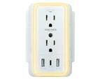 Multi Plug Wall Outlet, Sureance 6-OUTLET Extender L4.8"*W2.98*H2.67, White. Fixed Price $30.27.