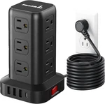 Extension Cord W/ Multiple Outlet,surge Protector Tower,pd 20W Usb C-power Strip. Fixed Price $39.97.