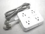 Hanycony HN8U5WC2 Surge Protector Flat Extension Cord White 5FT Long 125V. Fixed Price $18.99.