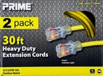 Prime Heavy Duty Extension Cords - Pack 25FT Each 12/3 Sjtw 15A. Fixed Price $49.99.