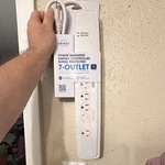Uninex 7-OUTLET Surge Protector 1440J 6FT White W/ Indicator & Safety Covers. Fixed Price $15.99.