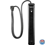 Ultrapro 7-OUTLET Surge Protector 2 Usb Ports 4FT Cord 1500J Black. Fixed Price $32.90.