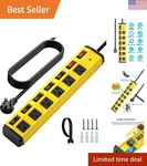 Eco-friendly 6-OUTLET Power Strip With Individual Switches & 14AWG Cord 15AMP. Fixed Price $45.59.