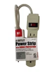 Outlet Compact Power Strip Ivory Color W/ Surge Protector 2' Ft Cord 62497. Fixed Price $14.99.