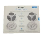 Atomi Power Cube 2-PACK 3AC Outlets + Smart PORTS(2 Usb-a & 1 Usb-c). Fixed Price $34.99.