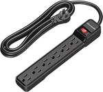 Dewenwils 6-OUTLET Power Strip Surge Protector With 10 Foot Long Black. Fixed Price $23.04.