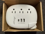 Alitayee Usb Travel Portable Power Strip W/ 3 Outlets Ports Fast Charge. Fixed Price $13.95.