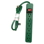 6-OUTLET Power Strip, Green PS-669G. Fixed Price $19.07.