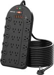 Power Strip, 24 Outlets (1875W/15A) With 6 Usbs (2 Usb-c 10 Ft, Black. Fixed Price $64.38.