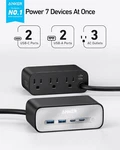 Anker 7-IN-1 Power Strip W/ 3 Outlets Dual & Usb-c Charging Ports 5FT. Fixed Price $39.99.
