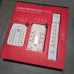 New Cyberpower Surge Protector, 3-PACK With Multiple Usb Charging. Fixed Price $49.99.