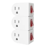Oviitech 3 Pack Grounded Outlet Wall Tap Adapter With On/off Power Switch Single. Fixed Price $14.99.