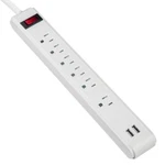 6 Outlet Power Strip Surge Protector With Usb 3FT 300J 15A 125V. Fixed Price $13.49.
