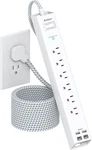 Heavy Duty Extension Cord Power Strip 10 Outlets 4 Usb Flat/braided 25 Ft. Fixed Price $25.37.