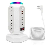 Power Strip Tower 15 Outlets 6 Usb Ports, Surge Protector With Colorful Led L.... Fixed Price $57.80.