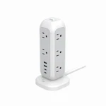 White Lunar Power Strip Tower, 4 Ports (2 Usb-a, Type-c), Surge Prot. Fixed Price $26.50.