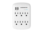 Monster 1604 White 15A 125V 1875W 1200-JOULE 6-OUTLET Surge Protector Wall Tap. Fixed Price $21.16.