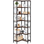 Vevor 7 Tier Corner Bookshelf Tall Bookcase Storage L-shaped Organizer. Fixed Price $129.99.
