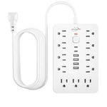 Jouleloom 10 Ft Flat Plug Surge Protector Power STRIP,11 Multiple Ac Outlets .... Fixed Price $34.84.