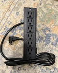 6 Outlet Mountable Power Strip Right Angle Plug Etl Listed 12A 125V Black. Fixed Price $10.00.
