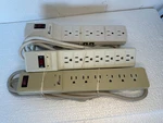 Lot Of 3 Fellowes 99026 6-OUTLET Power Strip, 15' Long Cord. Fixed Price $50.00.