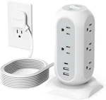 Tessan Flat Plug Extension Cord 10FT 1050J Protection Charging Station For Home. Fixed Price $27.99.