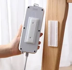 Self-adhesive Desktop Socket Fixer Hanging Power Strip Cable Organizer Wall Hold. Fixed Price $10.00.