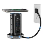 115W Usb Charging Station, Surge Protector Power Strip Tower, 9 Ac Outlets Wi.... Fixed Price $52.14.