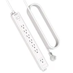 Surge Protector Strip, Ntonpower Flat Plug Long Cord, 15 Ft.... Fixed Price $37.96.
