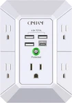 Wall Charger, Surge Protector, 5 Outlet Extender With Usb Charging Ports (4.8. Fixed Price $19.99.