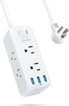 Anker Usb Power Strip Surge PROTECTOR(300J), 5FT Cord, Flat Plug A9166 - White. Fixed Price $21.63.