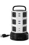 Power Strip Tower Surge Protector, Jackyled 12 Outlets 6 Usb (2 C) Chargi.... Fixed Price $39.00.