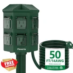 Flexoria 50FT Outdoor Power Strip 6 Outlets Waterproof. Fixed Price $100.99.