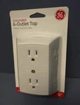 Ge Grounded Adapter Spaced Six 6 Outlet Tap Converter Wall Electrical Socket New. Fixed Price $10.69.