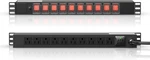 10 Outlet Rack Mount Power Strips With Individual SWITCH,1U BLACK-6FT Cords. Fixed Price $78.38.