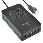 Zettaguard Mini 4-OUTLET Travel Power Strip, Surge Protector Usb Charger Black. Fixed Price $25.99.