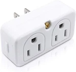 Sycon Adapter Outlet Extender, 2-PRONG Mini Wall Plug Splitter Wit. Fixed Price $13.00.
