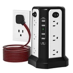 Passus 10FT Extension Cord Surge Protector Power Strip With Usb PD18W Flat Bra. Fixed Price $44.36.