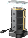 Power Strip Tower, Superdanny Surge Protector With 15W Wireless Charger,. Fixed Price $51.95.