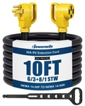 Ev Rv Extension Cord 50A 10 Feet, Nema 14-50P To 14-50R Copper Wire, 125/250VAC. Fixed Price $59.99.