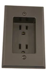 Leviton 15 Amp 1-GANG Recessed Duplex Receptacle, Residential Pack, Black. Fixed Price $20.40.