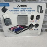Atomi Wall Charger With Universal Travel Adapters & Carry Case, Gray. Fixed Price $45.00.
